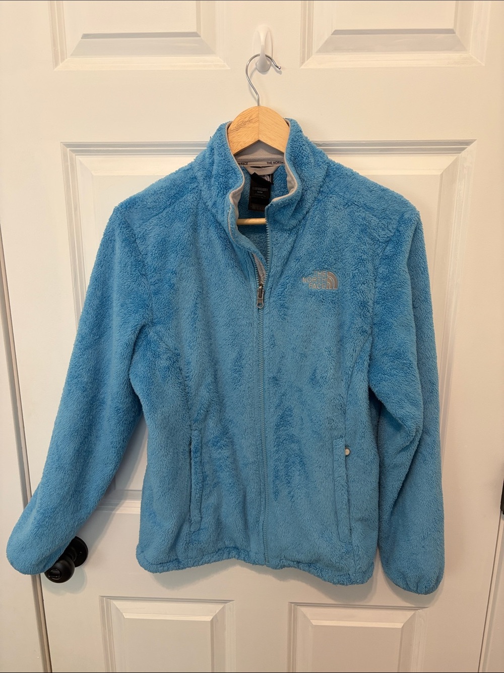 The North Face Plush Light Blue Full‑Zip Fleece Jacket